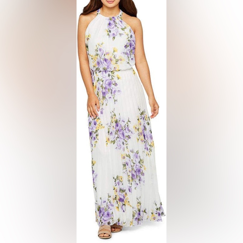 PREMIER AMOUR Sleeveless Floral Maxi Dress size 6